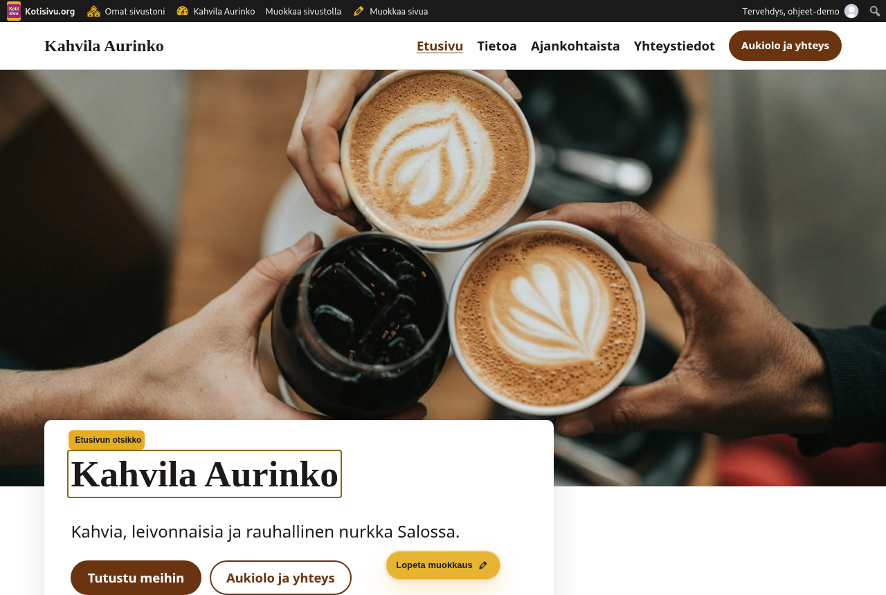 Kynän muokkaustila etusivulla